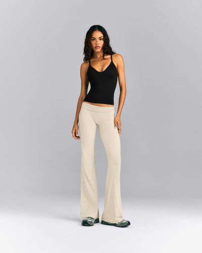 SoftMotion™ Adjustable V Neck Tank Top with Built in Bra Shelf | Black