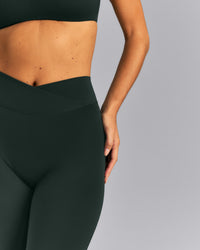 SoftMotion™ Wrap Flared Pants | Emerald Noir