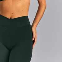 SoftMotion™ Wrap Flared Pants | Emerald Noir