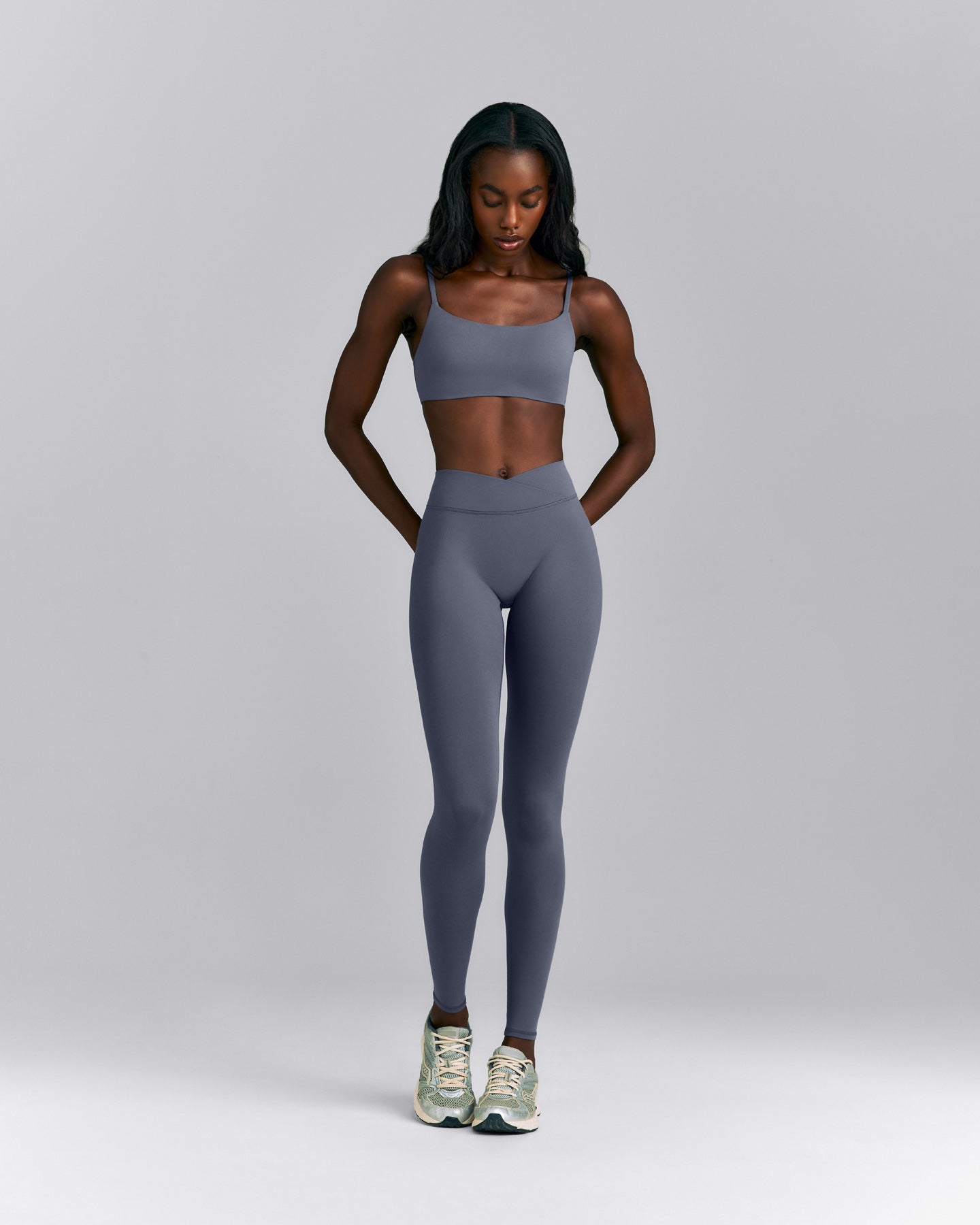 SoftMotion™ Wrap Leggings | Granite Blue