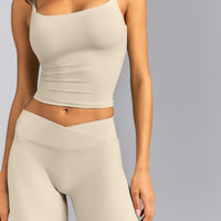 SoftMotion™ Wrap Straight Leg Pants | Oatmeal