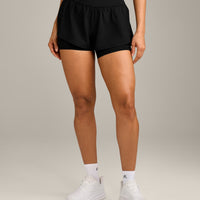 UnifiedMove™ Double Layer Shorts 5" with Reflective Logo | Black