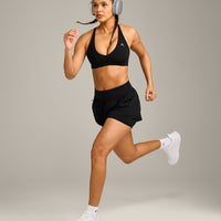 UnifiedMove™ Double Layer Shorts 5" with Reflective Logo | Black