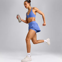 UnifiedMove™ Double Layer Shorts 5" with Reflective Logo | Glaucous Blue