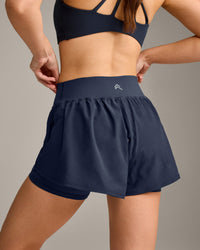 UnifiedMove™ Double Layer Shorts 5" with Reflective Logo | True Blue
