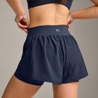 UnifiedMove Double Layer Shorts 5" with Reflective Logo | True Blue