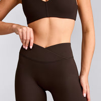 UnifiedMove™ Wrap Flared Pants with Reflective Logo | 70% Cocoa