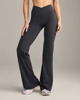 UnifiedMove Wrap Flared Bottoms with Reflective Logo | Coal