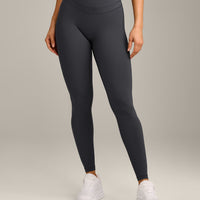 UnifiedMove High Waisted Leggings with Reflective Logo | Coal