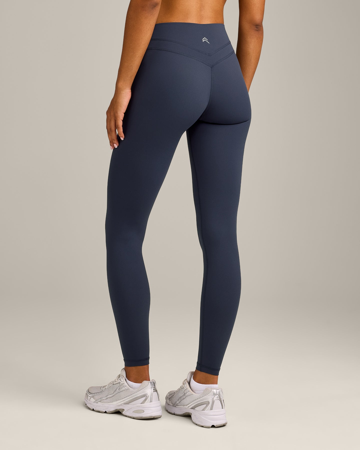 UnifiedMove High Waisted Leggings with Reflective Logo | True Blue