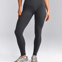 UnifiedMove™ High Waisted Pocket Leggings with Reflective Logo | Coal