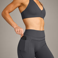 UnifiedMove™ High Waisted Pocket Leggings with Reflective Logo | Coal