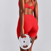 UnifiedMove™ High Waist Shorts 6" New Branding | Muscle Mommy Red