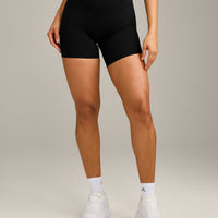 UnifiedMove™ High Waisted Shorts 6" with Reflective Logo | Black