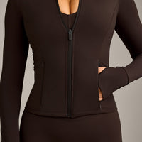 UnifiedMove Pocket Jacket with Reflective Logo | 70% Cocoa