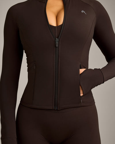 UnifiedMove Pocket Jacket with Reflective Logo | 70% Cocoa