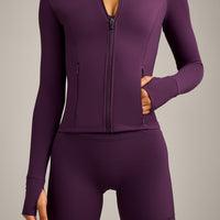 UnifiedMove Pocket Jacket with Reflective Logo | Blackberry Purple