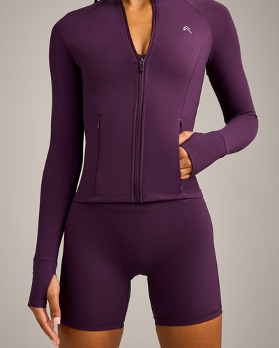 UnifiedMove Pocket Jacket with Reflective Logo | Blackberry Purple