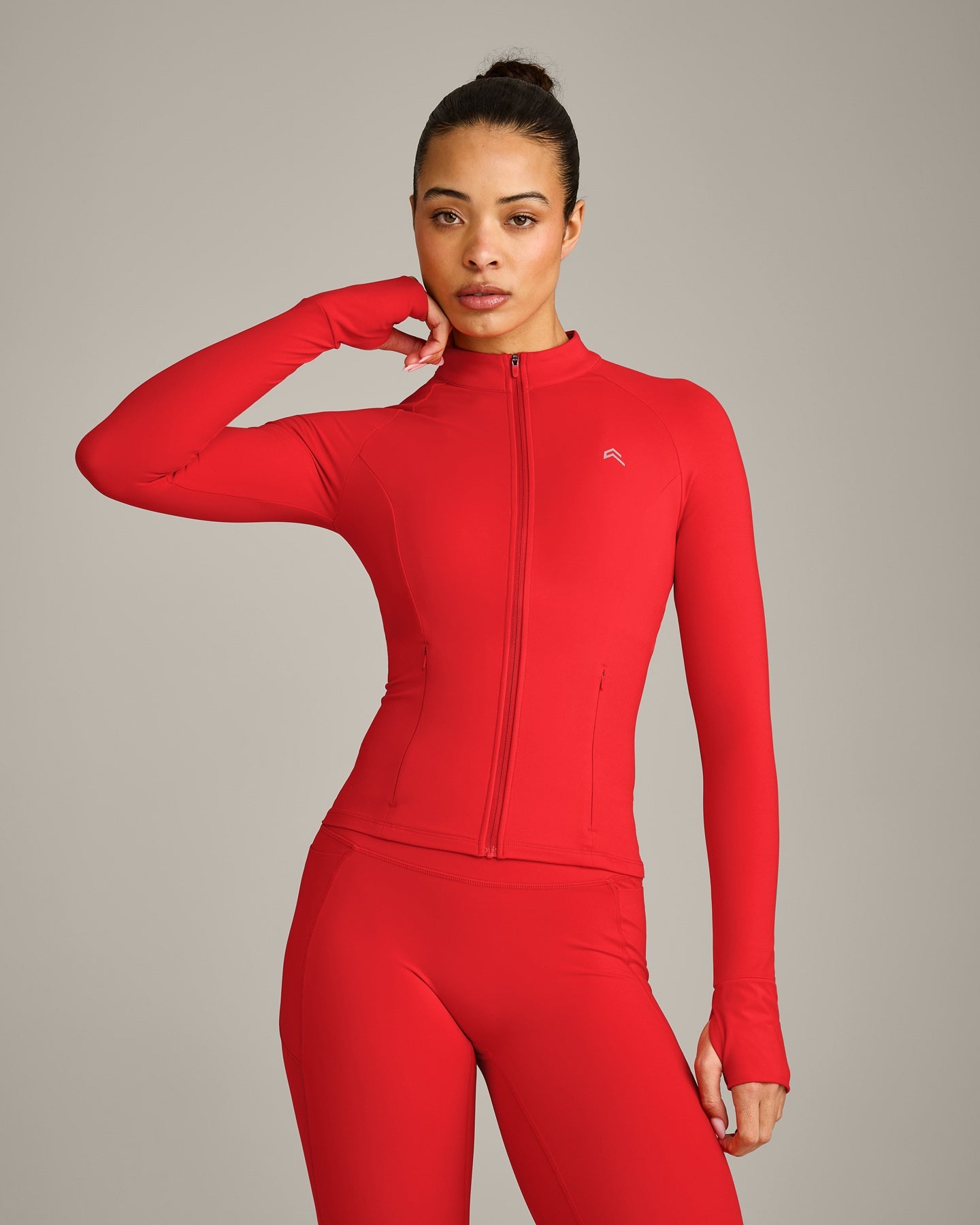 UnifiedMove™ Jacket with Reflective Logo | Muscle Mommy Red