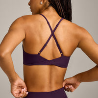 UnifiedMove™ Micro Bralette with Reflective Logo | Blackberry Purple