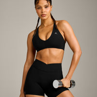 UnifiedMove Micro Bralette with Reflective Logo | Black