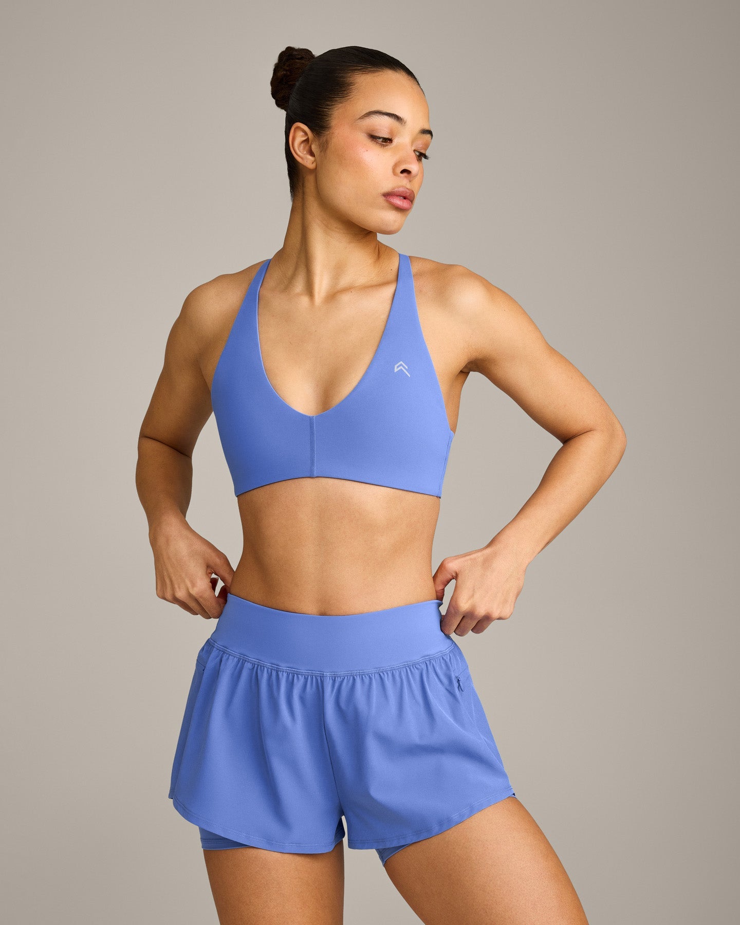 UnifiedMove™ Micro Bralette with Reflective Logo | Glaucous Blue