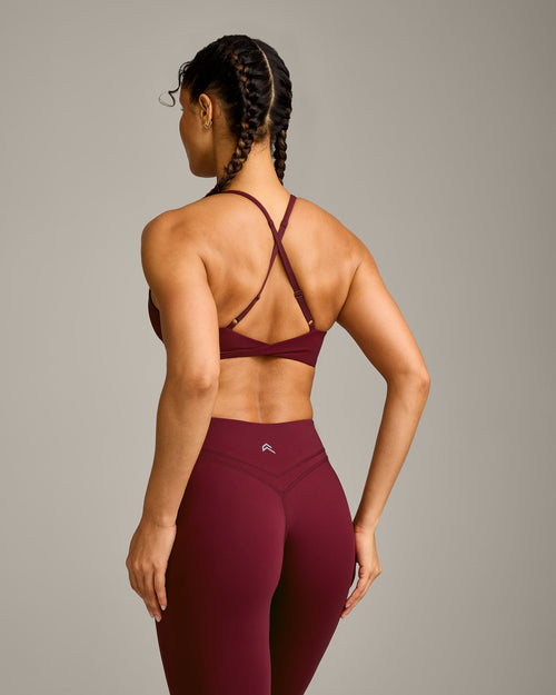 UnifiedMove Micro Bralette with Reflective Logo | Rosewood