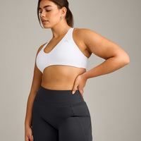 UnifiedMove Micro Bralette with Reflective Logo | White