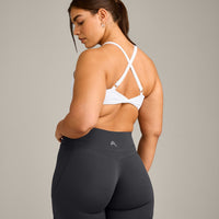 UnifiedMove Micro Bralette with Reflective Logo | White