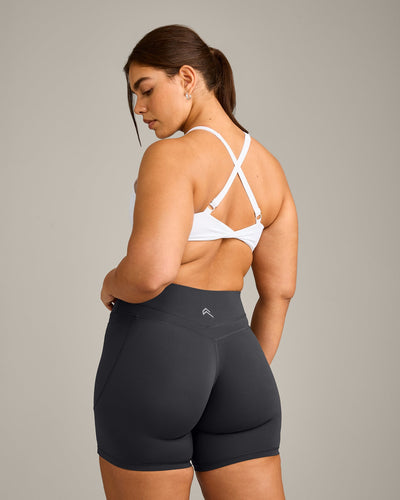 UnifiedMove Micro Bralette with Reflective Logo | White