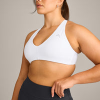 UnifiedMove Micro Bralette with Reflective Logo | White