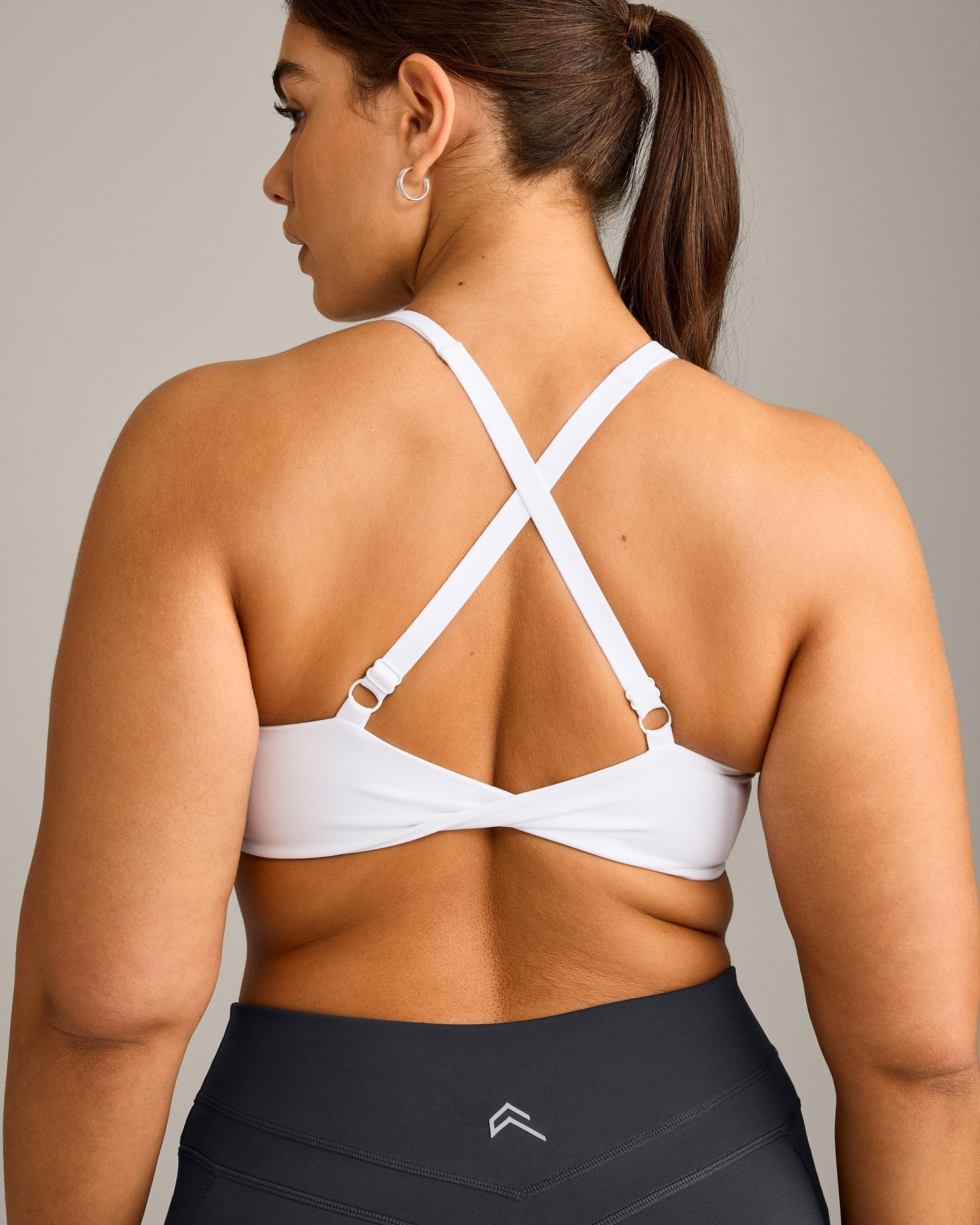 UnifiedMove Micro Bralette with Reflective Logo | White
