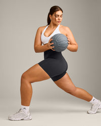 UnifiedMove Micro Bralette with Reflective Logo | White