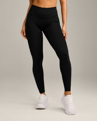 UnifiedMove™ High Waisted Pocket Leggings with Reflective Logo | Black