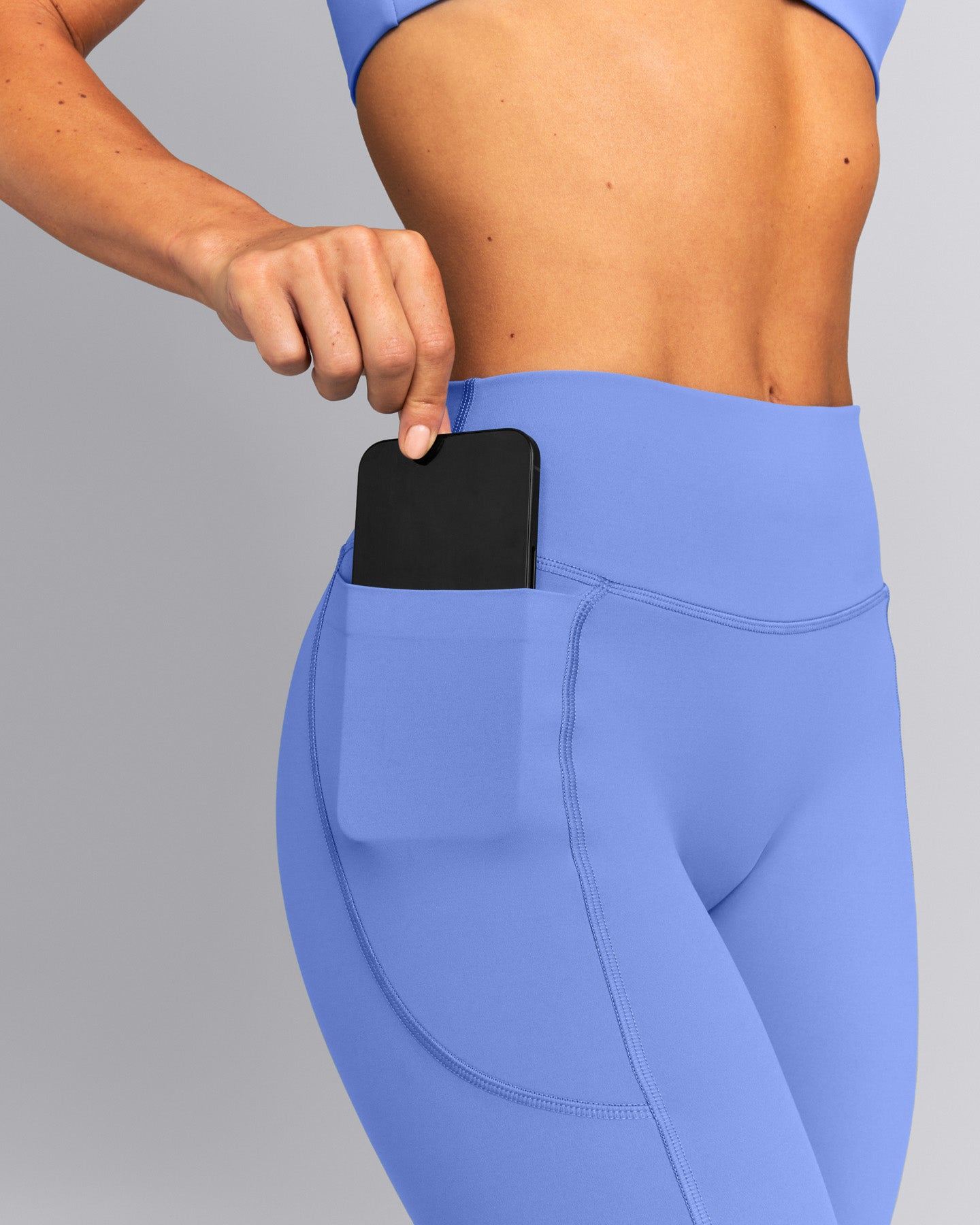 UnifiedMove™ High Waisted Pocket Leggings with Bonding New Branding | Glaucous Blue
