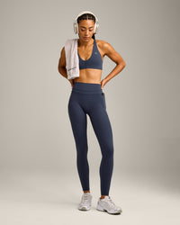 UnifiedMove™ High Waisted Pocket Leggings with Reflective Logo | True Blue
