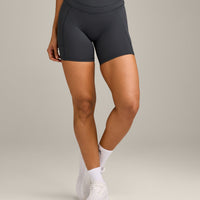 UnifiedMove™ High Waisted Pocket Shorts 6" with Reflective Logo | Coal