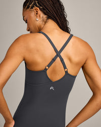 UnifiedMove™ V Neck Cross Back Vest with Reflective Logo | Coal