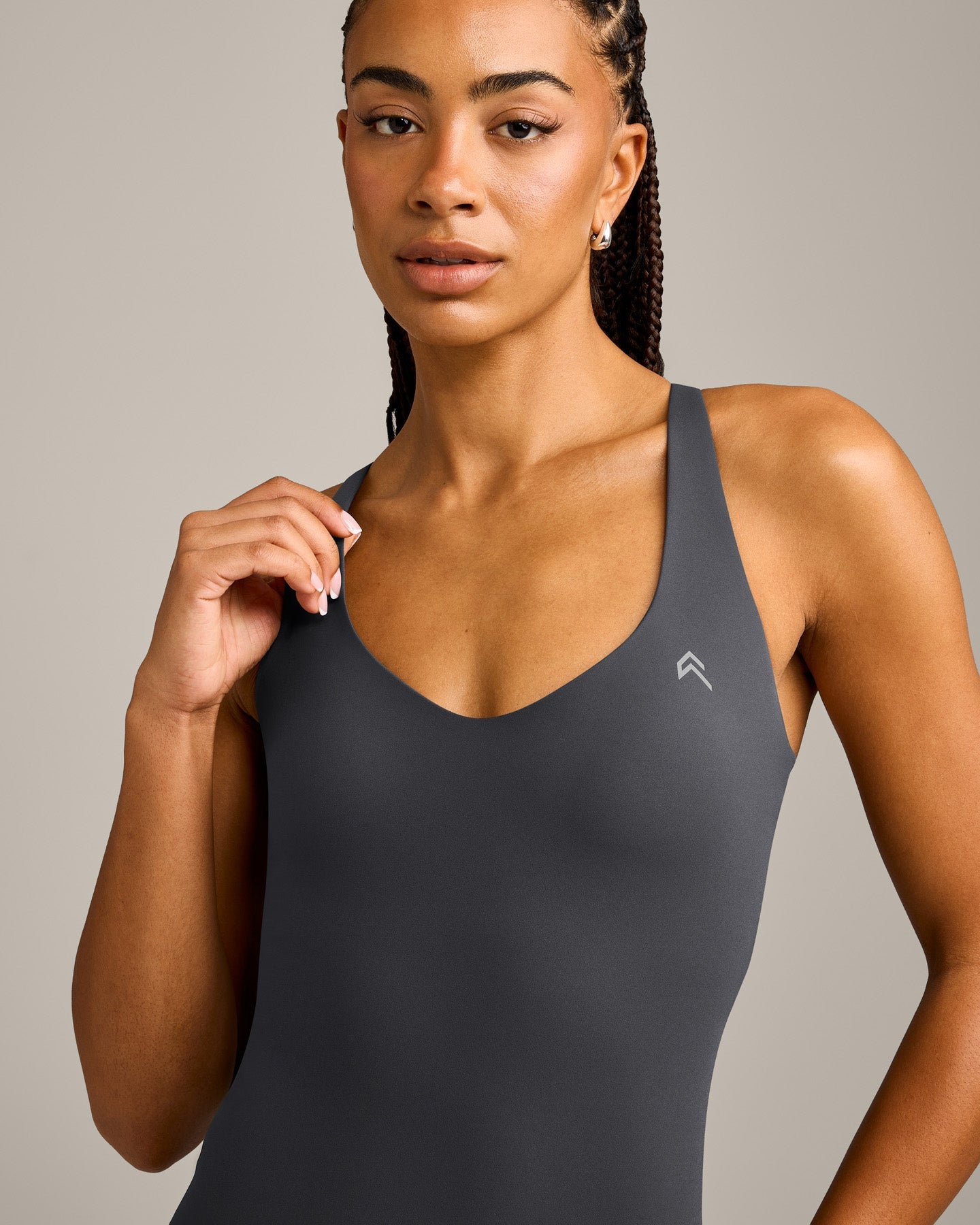 UnifiedMove™ V Neck Cross Back Vest with Reflective Logo | Coal