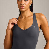 UnifiedMove™ V Neck Cross Back Vest with Reflective Logo | Coal