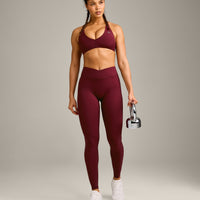 UnifiedMove™ Wrap Leggings with Reflective Logo | Rosewood