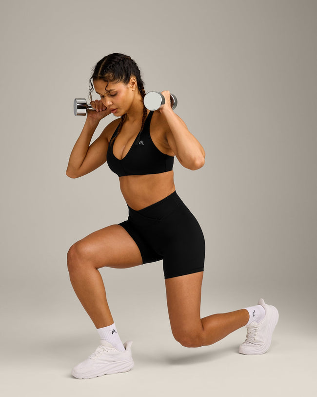 UnifiedMove™ Wrap Shorts 6" with Reflective Logo | Black