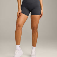 UnifiedMove™ High Waisted Shorts 6" with Reflective Logo | Coal