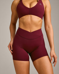 UnifiedMove Wrap Shorts 6" with Reflective Logo | Rosewood