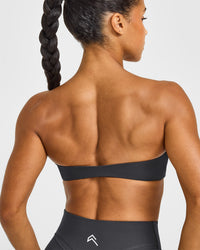 Unified Micro Bandeau Bralette | Coal