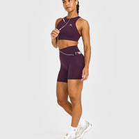 UnifiedMove™ High Waisted Pocket Shorts 6" | Blackberry Purple