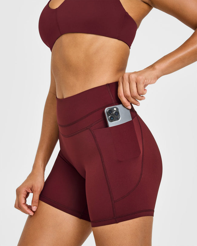 UnifiedMove™ High Waisted Pocket Shorts 6" | Rosewood