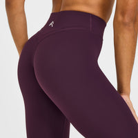 UnifiedMove™ Wrap Leggings White Logo | Blackberry Purple