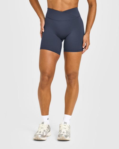 Oner Modal Unified Wrap Shorts White Logo 6" | True Blue