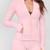 SoftMotion™ Jacket with White Logo | Cherry Blossom Pink